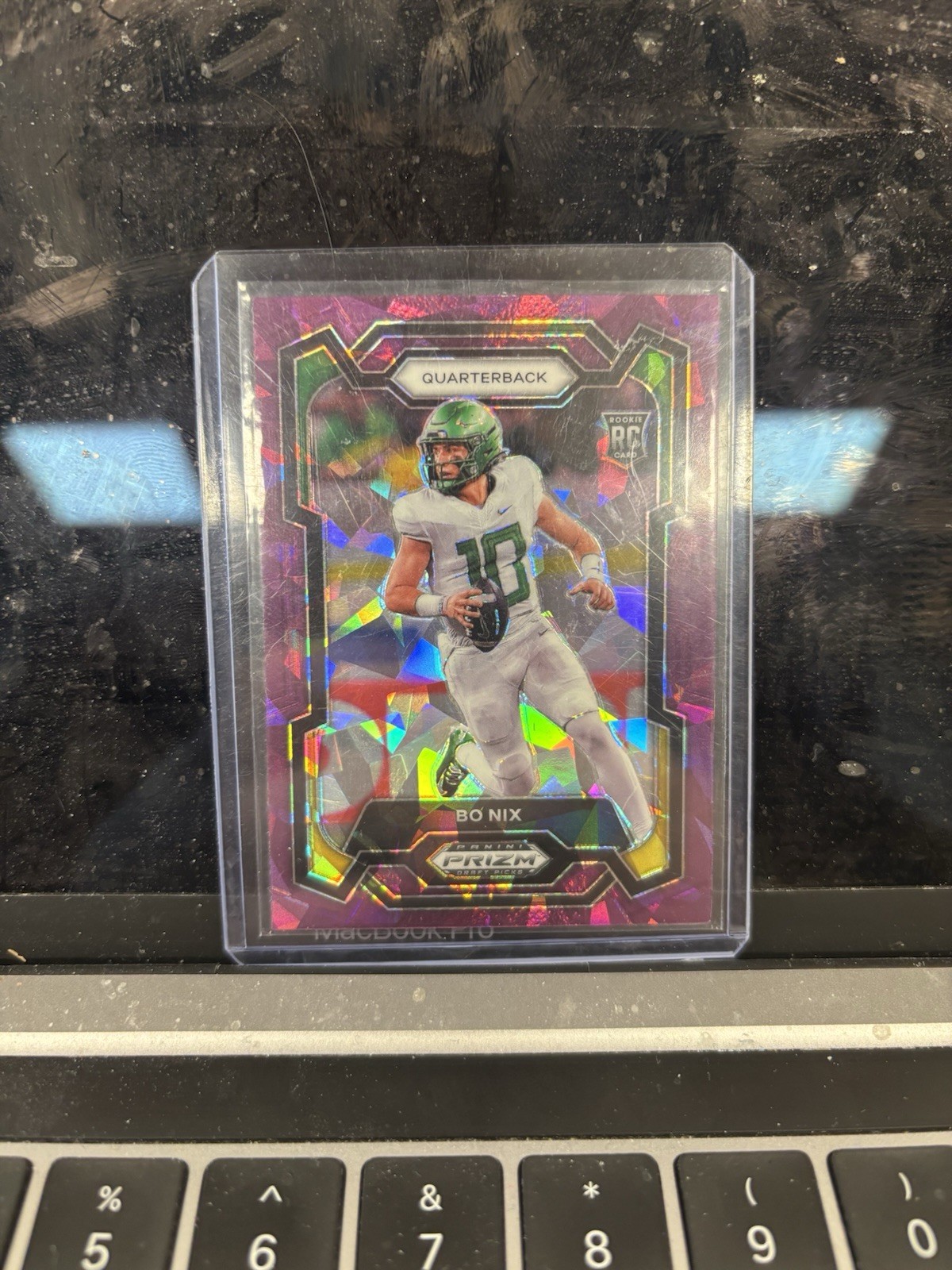 2024 Panini Prizm Draft Picks - Bo Nix #105 Purple Ice Prizm /149 (RC)