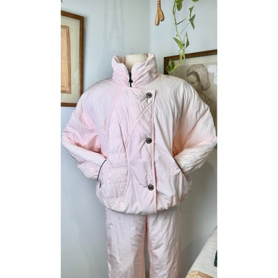 Vintage Pink Luhta Ski Suit Women s Retro Snow Outfit Sz 10 