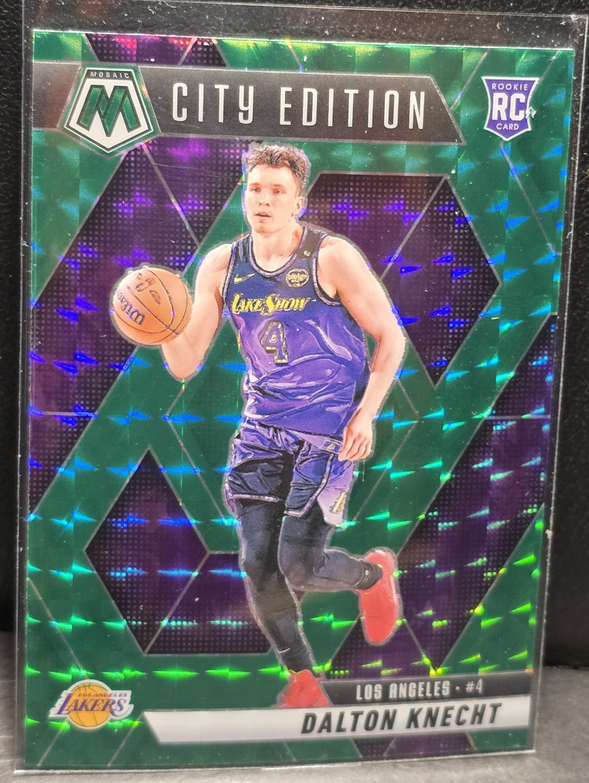 2024-25 Mosaic Dalton Knecht #271 Green Mosaic Prizm City Edition (RC)