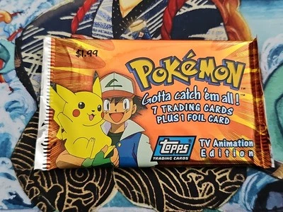 1999 Topps Pokemon Packs TV Animation Edition Factory Sealed, Includes One Foil - Image 1 of 2