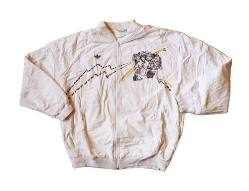 Adidas Stefan Edberg Vintage 80s 90s Tennis Jacket White Jacket Wimbledon Sz. XL