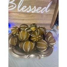 6 Slitted dried Limes great for fall decor, potpourri rustic home decor holidays