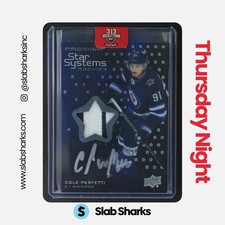 2021 UPPER DECK PREMIER COLE PERFETTI STAR SYSTEMS ROOKIES AUTO PATCH RC /149