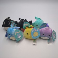 Squishmallows 3.5" Clip-on Keychains Lot of 6 Luther Maggie Kai Tex Samanthe