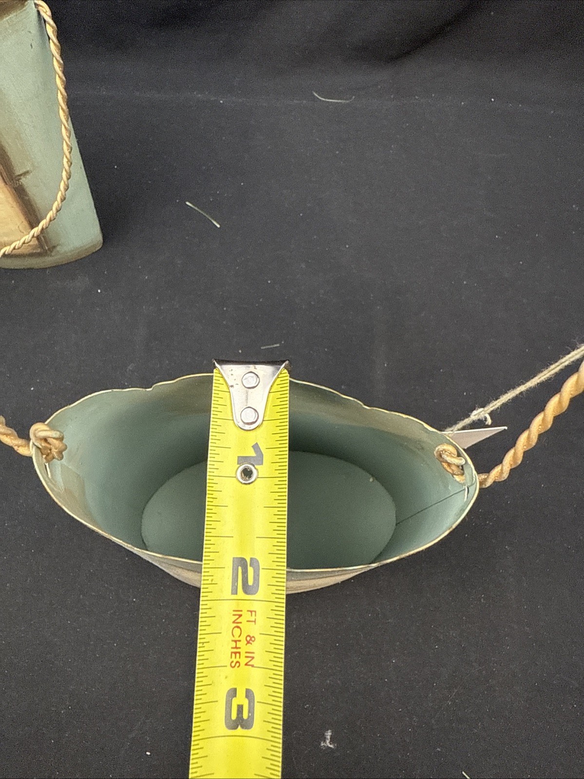 Wall Pocket Planters Sage & GOLD METAL PLANTER French Garden BASKET DECOR Pair!