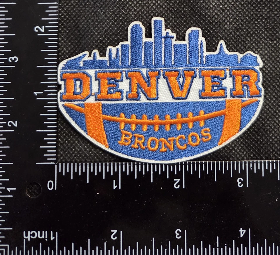 DENVER BRONCOS NFL FOOTBALL IRON ON EMBROIDERED PATCH SEE PHOTOS - Image 1 of 1