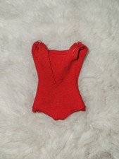 Vintage Barbie Red Swimsuit One Piece Doll Bathing Suit 1960s