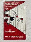 Vtg 1954 Budweiser Baseball Schedule and Information Guide  Budweiser beer can — photo 1