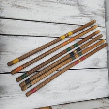 Vintage Wood Croquet Mallet Handles set of 6 23 3/4" long 7/8" - Handles only