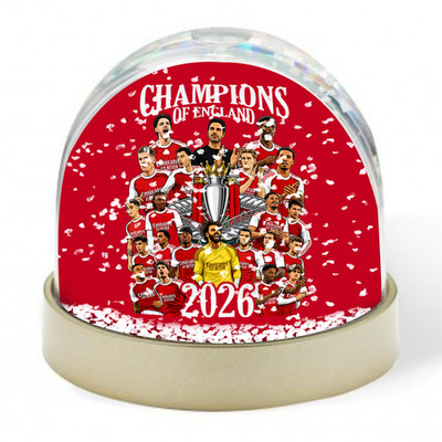 Arsenal Champions Of England 2026 Weihnachtsdeko Schneekugel