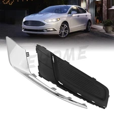 For 2017-2018 Ford Fusion Front Fog Light Cover Bezel W/ Trim Left Side
