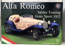 Pocher Alfa Romeo Spider Touring Gran Sport 1932 1:8 Scale Model Kit Incomplete
