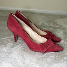 Nine West Suede Pointed-toe Pumps Heels With A Bow Size 9m