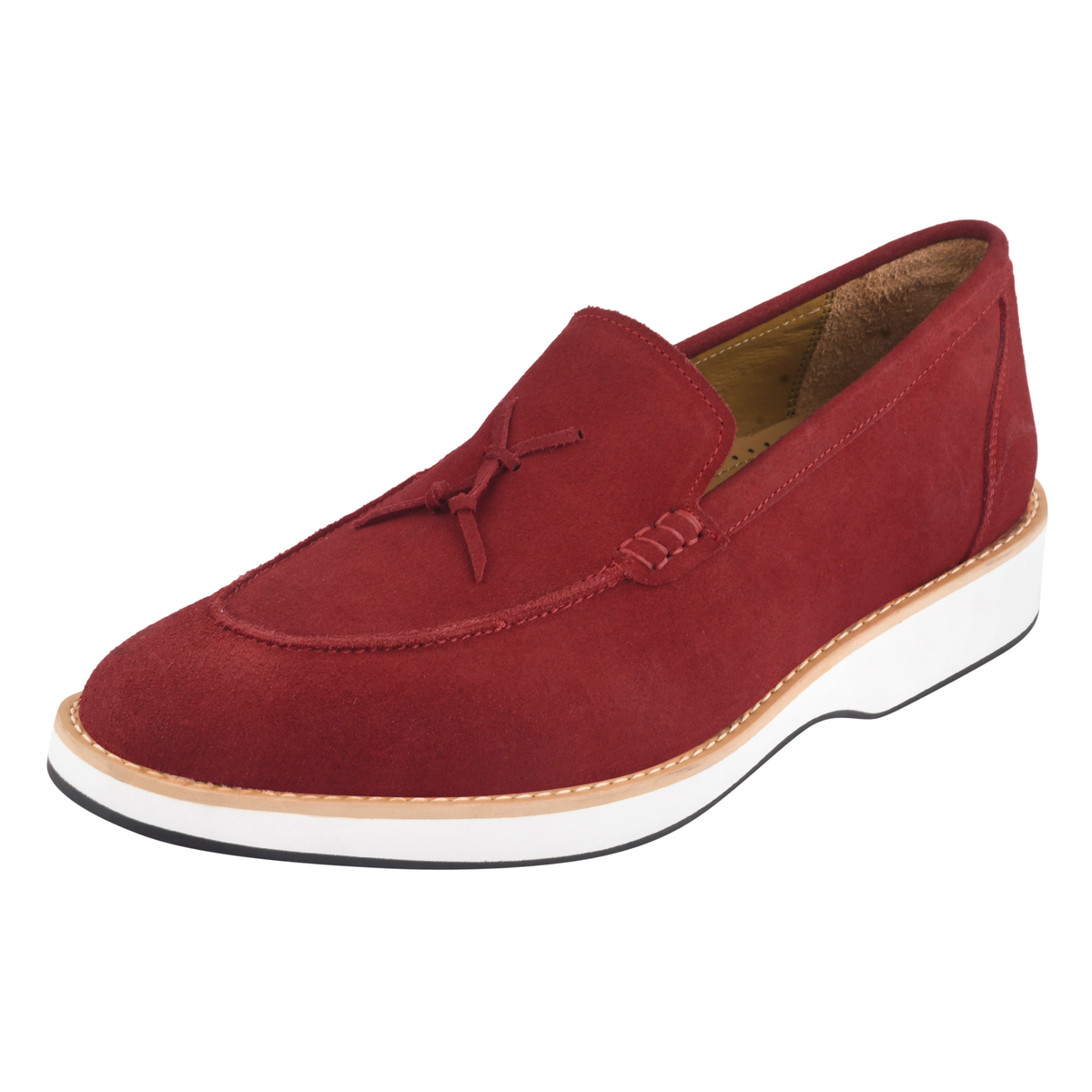LIBERTYZENO Mens Genuine Suede Leather Tuxedo Loafer Tassel  display picture 1