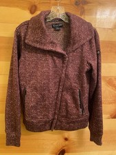 Women  s Ariat Full Zip Jacket Heathered Burgundy Size Small
