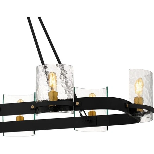 Matte Black  Linear Chandelier from the Gloucester Collection - Picture 6 of 6