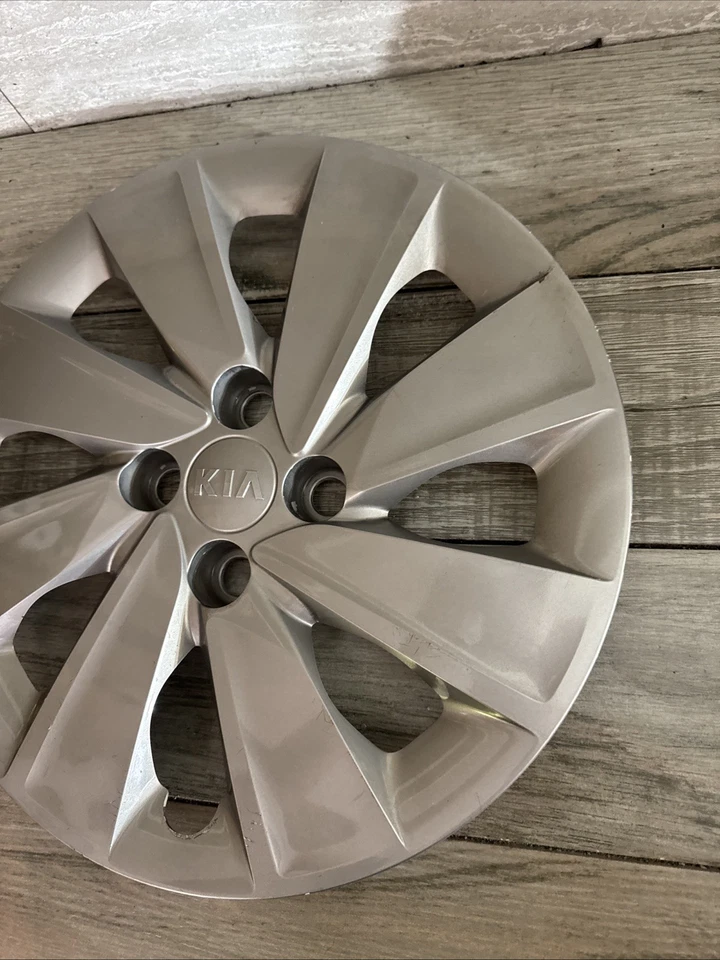 🇺🇸 (1) Cubierta de rueda gris tapacubos atornillable Kia Rio 2018 2019 2020 OEM 15" Foto 2 de 4