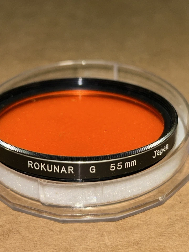 Vintage ROKUNAR 55mm Orange Color Film Filter G, Made In Japan - Image 3 of 3