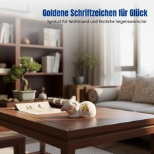 Keramik Schwein Deko, Vergoldetes Zodiac, Kreativ f&uuml;r Zuhause, Armaturenbrett