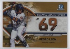2023 Bowman Bowman Scouts Top 100 Gold Refractor 29/50 Pedro Leon #BTP-69 14ns