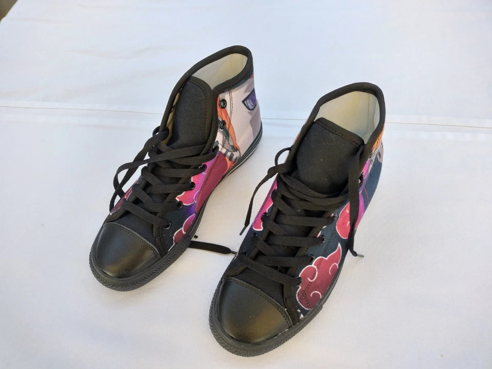 Naruto Akatsuki Pain Cosplay Shoes Anime High Tops EU 37 / US 6.5 (0004) - Imagem 4 de 4