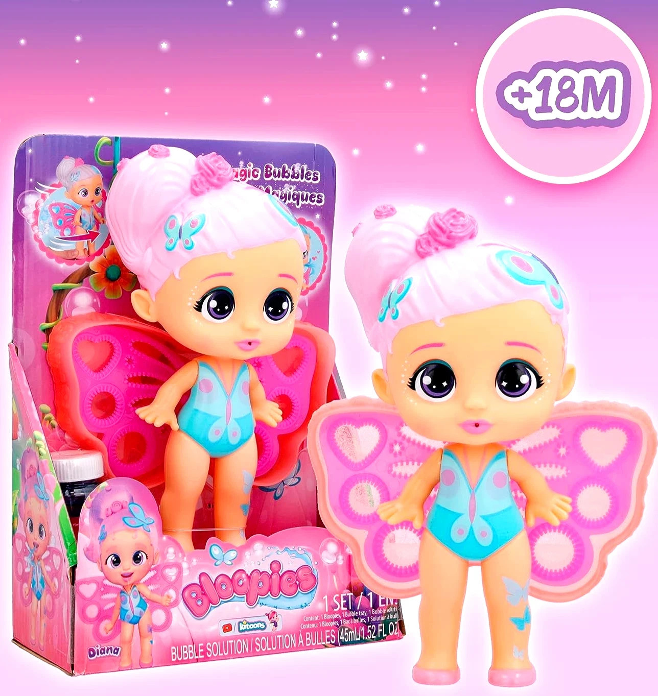 BLOOPIES Magic Bubbles Diana Collectible Fairy Doll