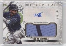 2022 Topps Inception 51/199 Vidal Brujan #IAP-VB Patch Auto qf6