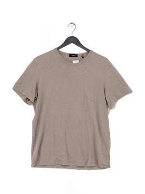 Theory Herren T-Shirt M hellbraun 100% Baumwolle Basic