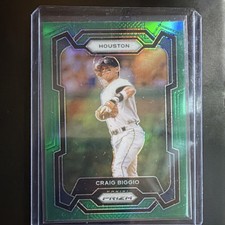 Panini 2024 Prizm Craig Biggio #123 Green Prizm Houston Astros Baseball Card