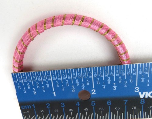 Bangles Handcrafted Pink Silk Thread 5 Pieces Fashion Jewelry 2.75" Wide - Picture 5 of 7