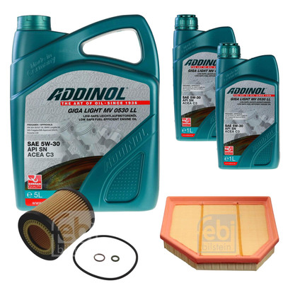 FEBI Inspektionspaket 7L ADDINOL GIGA LIGHT MV 0530 LL für BMW 4 Coupe F32 F82