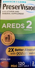BB 7/2027 PreserVision Areds 2 Eye Vitamin and Mineral - 120 Softgels BRAND NEW