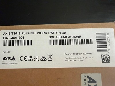 Axis T8516 POE+ Network Switch