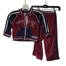 Class Club Velour Tracksuit Snowboard Red Kids 4
