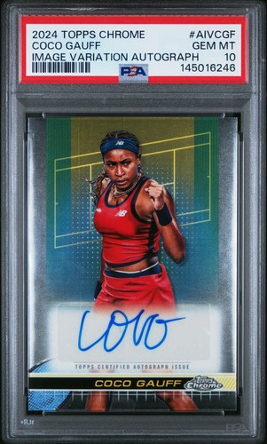 Coco Gauff 2024 Topps Chrome #AIV-CGF Auto Image Variations PSA 10