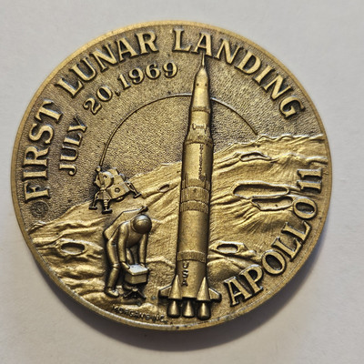 1969 USA Apollo 11~ 1st Lunar Landing Morgan's Medal Mercury Gemini Apollo~B1620