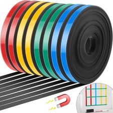 8 Rolls Magnetic Tape - 2/5" x 33ft Thin Strips for Whiteboard, Classroom, Offic