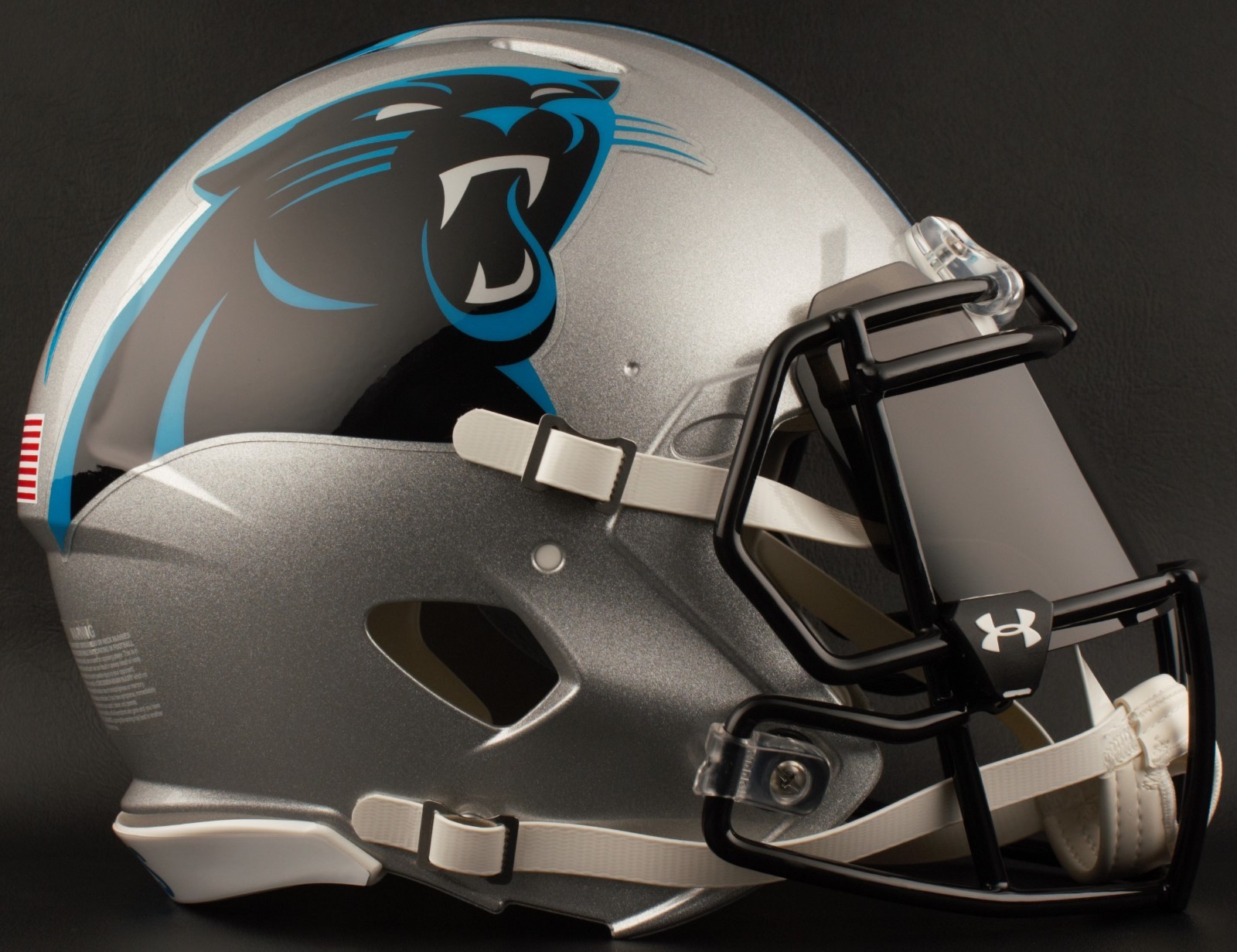 CAROLINA PANTHERS NFL Football Helmet with BLACKTINT Visor / Eye
