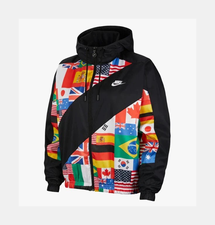 Nike Sportswear Women's Woven Flags Jacket (CJ3213-010 Nike Sportswear Women's Woven Flags Jacket (CJ3213-010