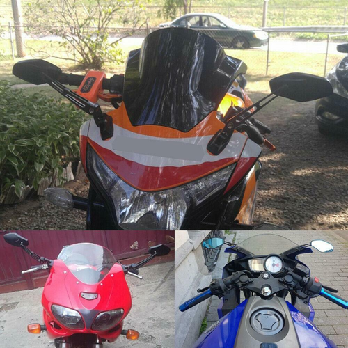 Chrome Rearview Mirrors For Yamaha FZ1 FZR YZF 600 R R1 R6 R6S GSXR 600/750/1000 - Picture 6 of 7