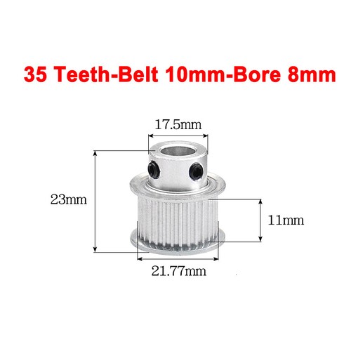 2GT Drive Pulley With Step 16 Tooth - 100 Tooth Bore 4mm - 25mm for 10mm Belt - Picture 57 of 189