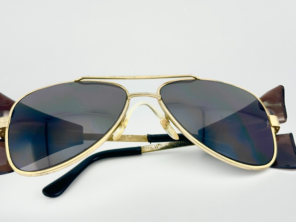 アクセサリー reeeen.s2 Crews Engineer Z87 Safety Gold Sunglasses Aviator Steampunk