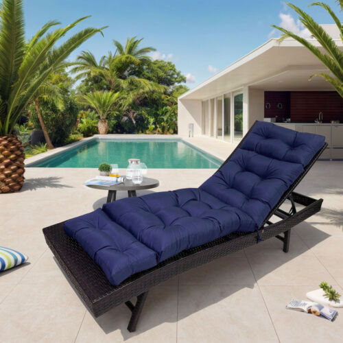 Outdoor Chair Cushion Lounge Chair Cushion Thick Beach Chaise Lounge Cushion New - Picture 26 of 60