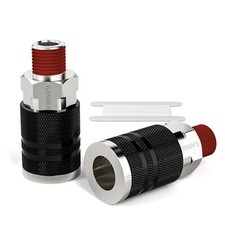 2PCS Black 1/4" MNPT Quick Connect Air Coupler I/M Type Compressor Fitting