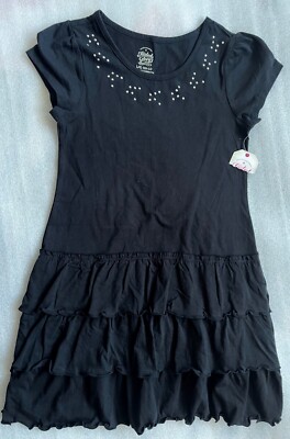 faded glory cotton dress Girl Dress, 100% Jersey, Black, Size 10/12, Solid Ruffled Maxi dress Princess Diana Fashion: Iconic vintage 90s plaid dress Style:Fuguang Brocade