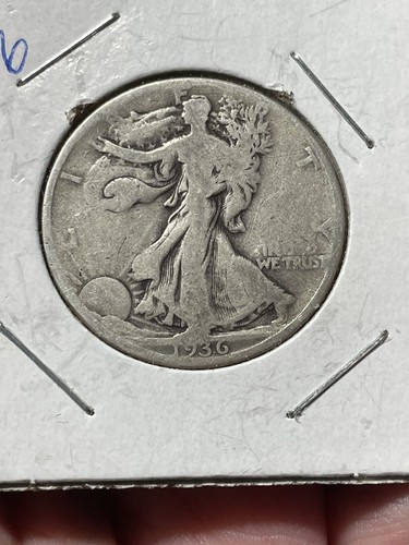 1936 - “VERY GOOD “ - 90% Silver Walking Liberty pre-war Half Dollar - Picture 3 of 7