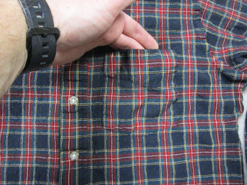 Camisa De Colección Pendleton Negra Stewart Tartán Lana Virgen Botón Cuadros Niños (M) Foto 3 de 4