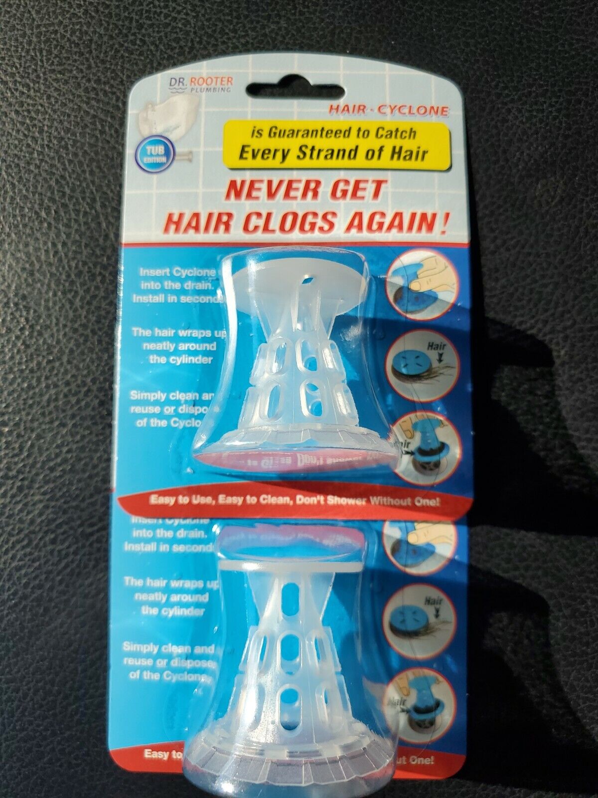 2x’s Dr. Rooter HAIR CYCLONE Drain Max 54% OFF Show Hair & STOPPER quality assurance Clogs for