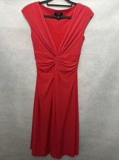 Womens CHAPS MIDI Dress Coral Pink Size XS 