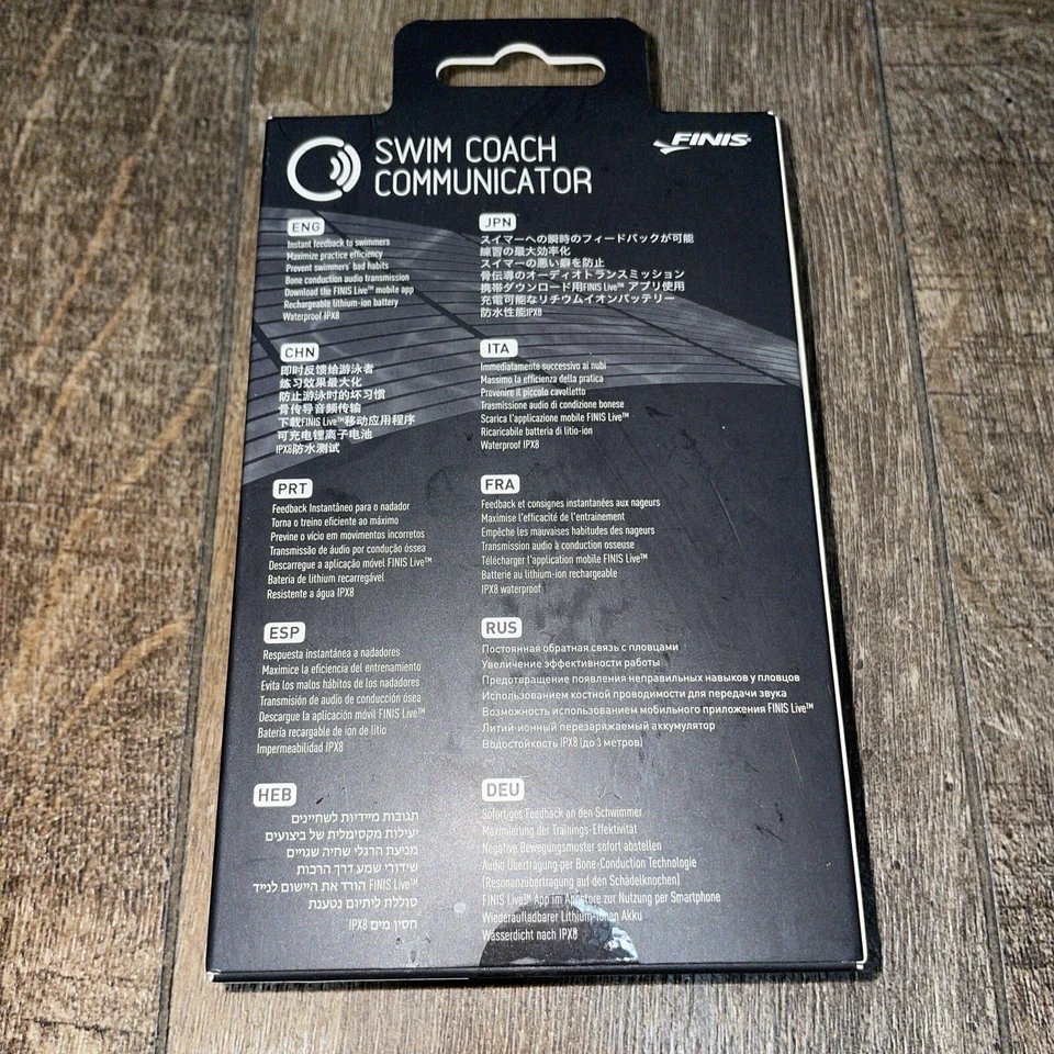 FINIS Swim Coach Comunicador Coach-To-Swimmer Feedback de Voz Bluetooth NOVO - Imagem 2 de 3